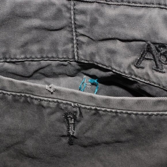 Aeropostale Mens Size 32 Gray Shorts Teal Accents & Drawstring - Picture 4 of 5